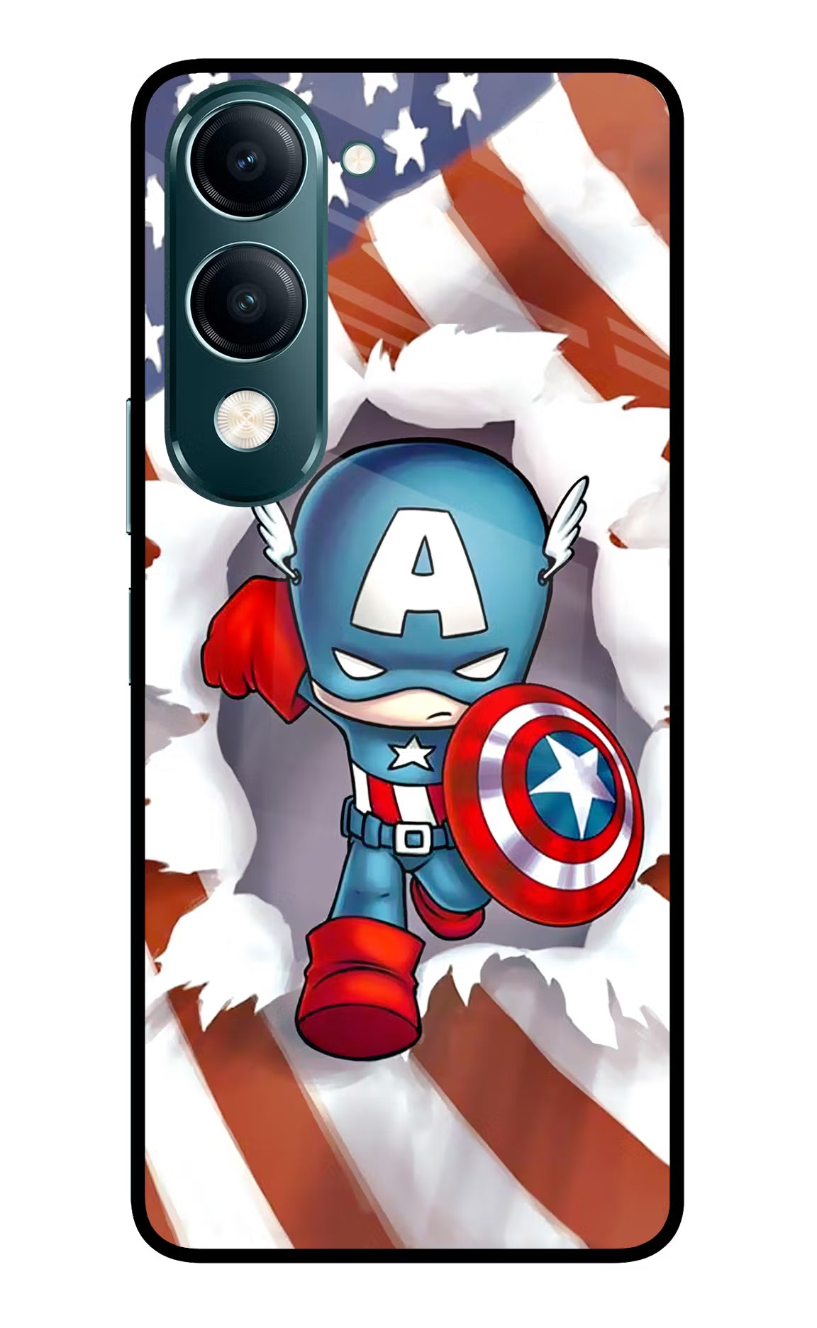 Captain America Vivo Y19s 5G Glass Case