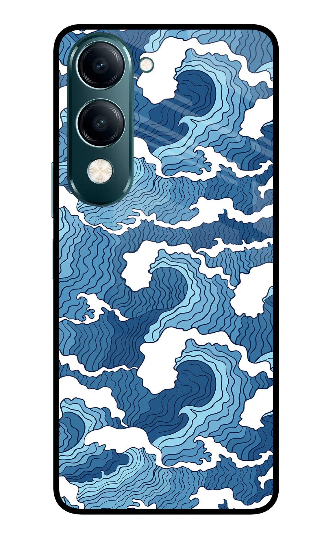 Blue Waves Vivo Y19s 5G Back Cover