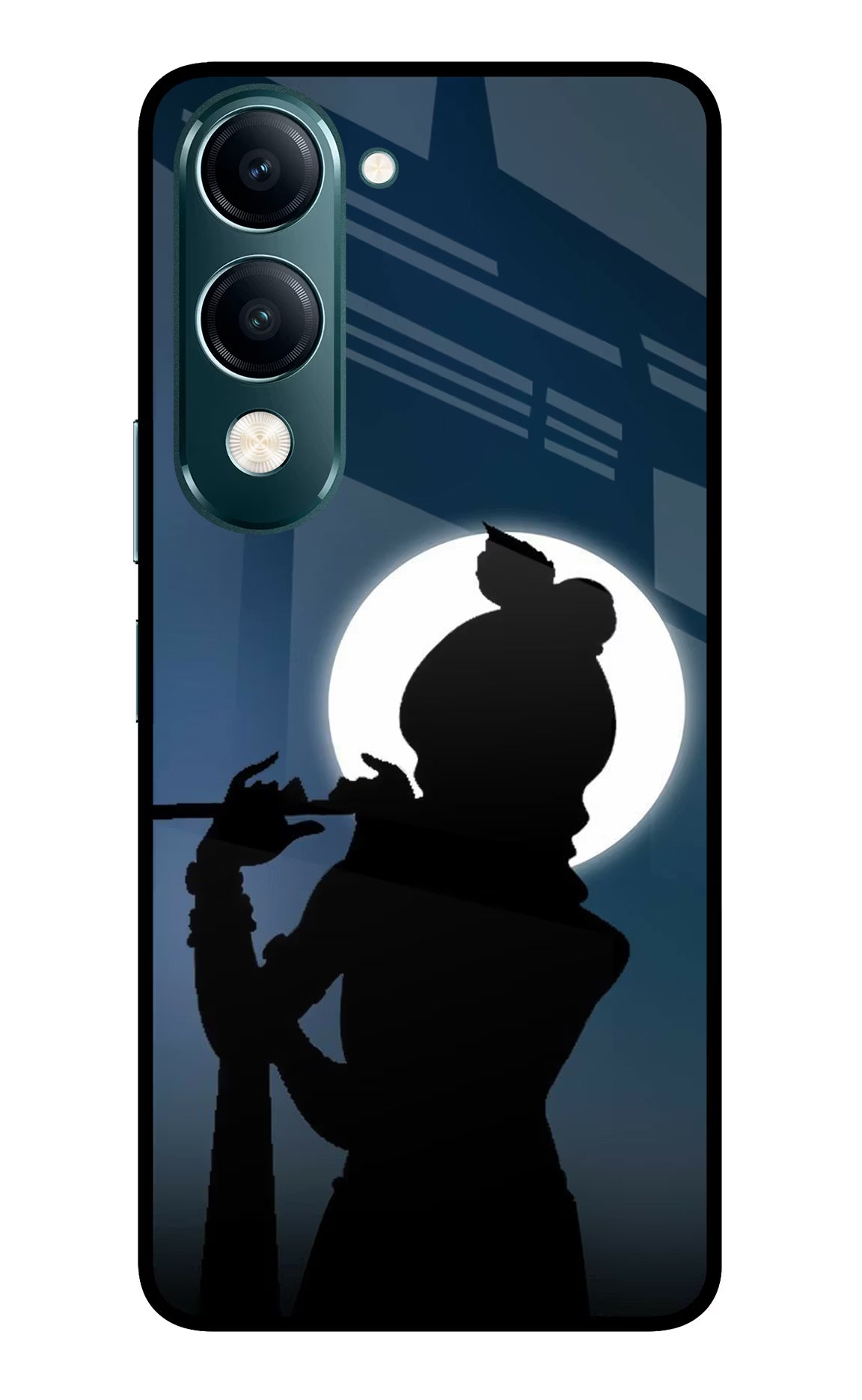 Shri Krishna Silhouette Vivo Y19s 5G Glass Case