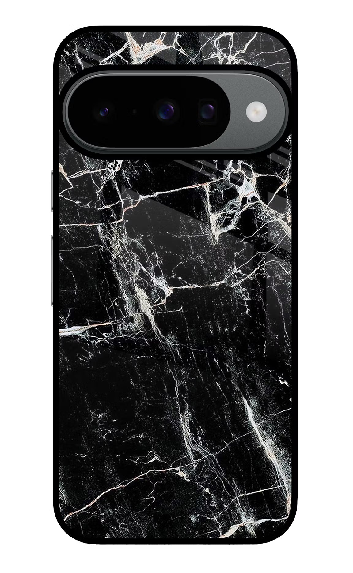 Black Marble Texture Google Pixel 10 Glass Case