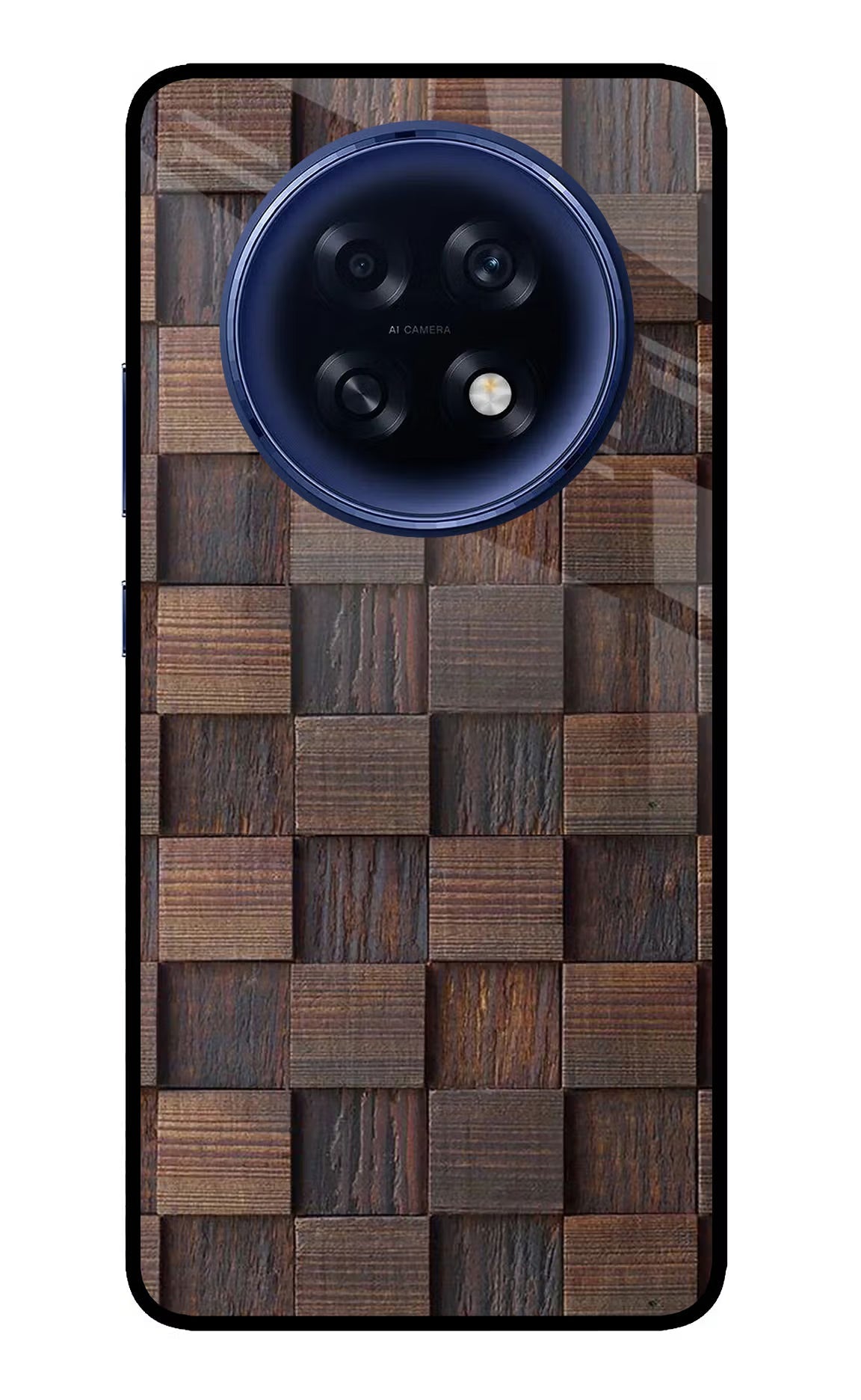 Wooden Cube Design Oppo F31 Pro Plus 5G Glass Case