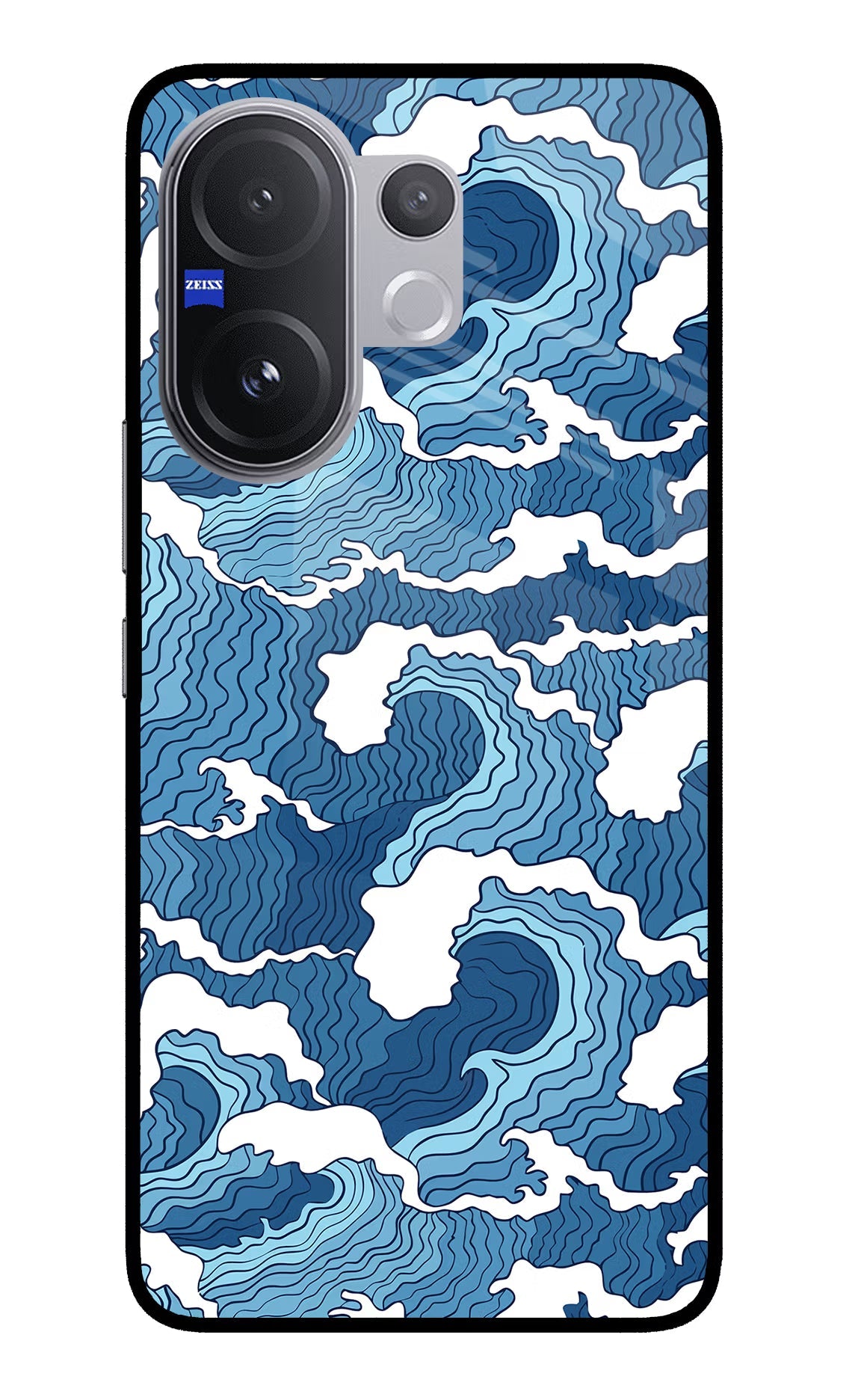 Blue Waves Vivo V60 5G Glass Case