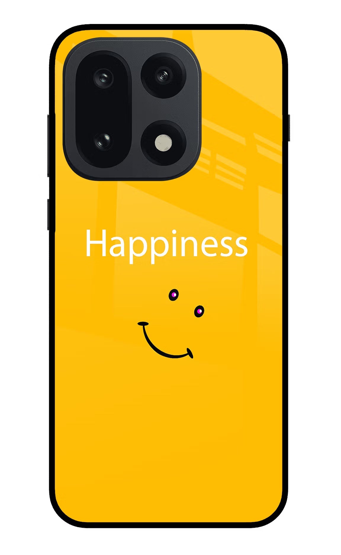 Happiness With Smiley OnePlus 15 Glass Case