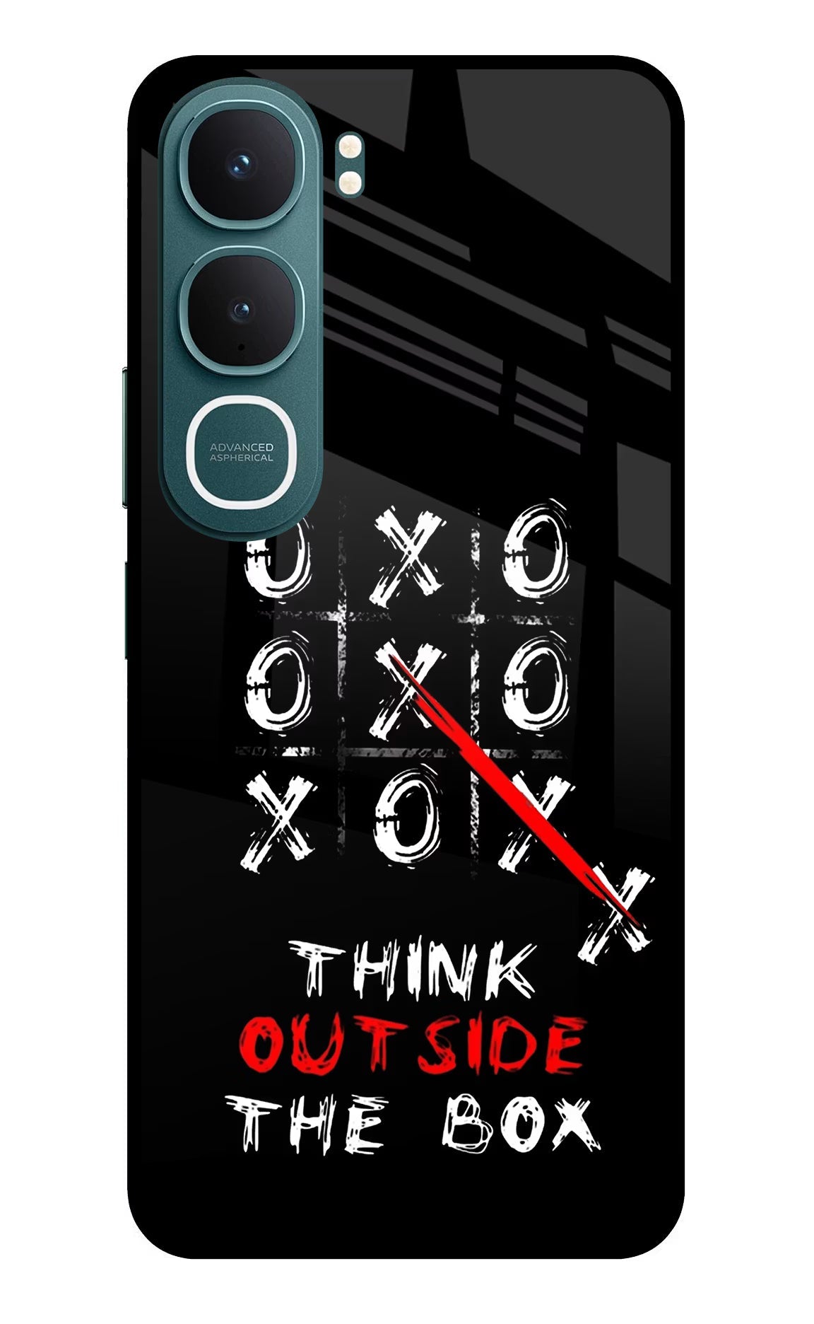 Think Out of the BOX Vivo Y31 5G Back Cover Glass Case - Hello Swanky