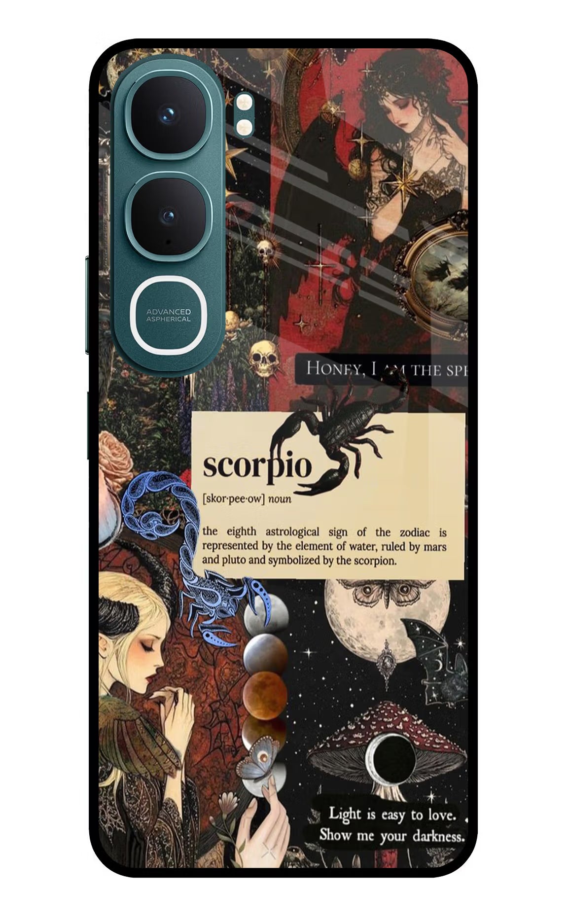 Scorpio Zodiac Vivo Y31 5G Back Cover Glass Case - Hello Swanky