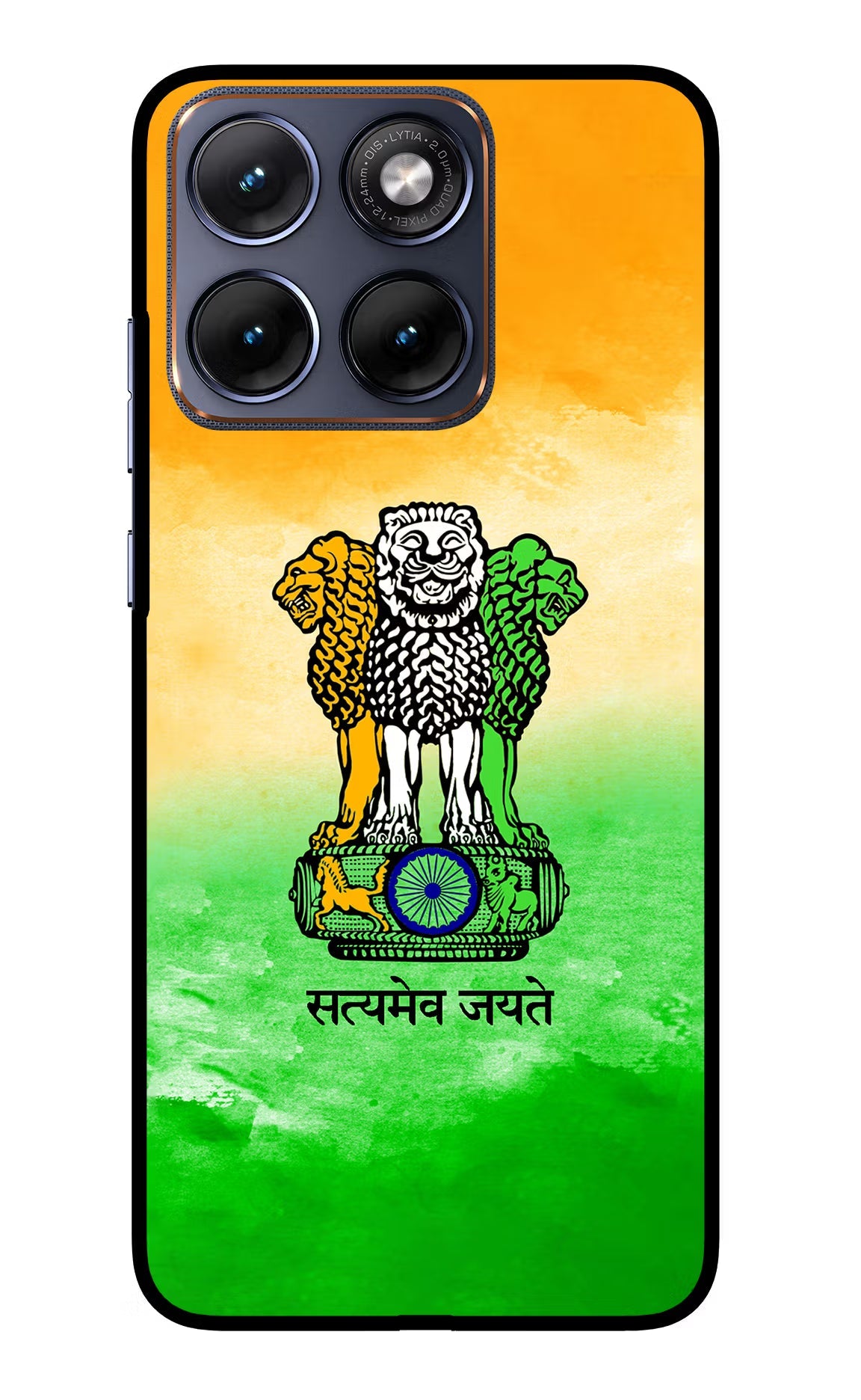 Satyamev Jayate Flag Moto Edge 70 Fusion Back Cover Glass Case - Hello Swanky