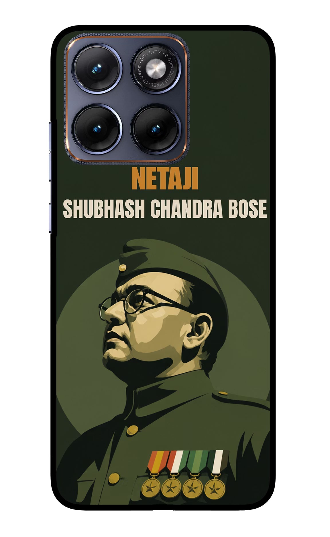 Netaji Legacy Moto Edge 70 Fusion Back Cover Glass Case - Hello Swanky