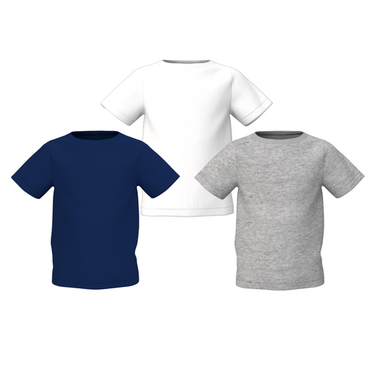 Kid's Plain Half Sleeves T-Shirts Pack of 3