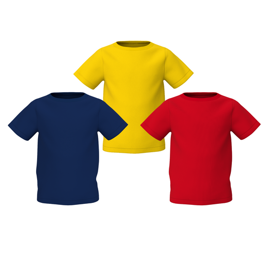 Kid's Plain Half Sleeves T-Shirts Pack of 3