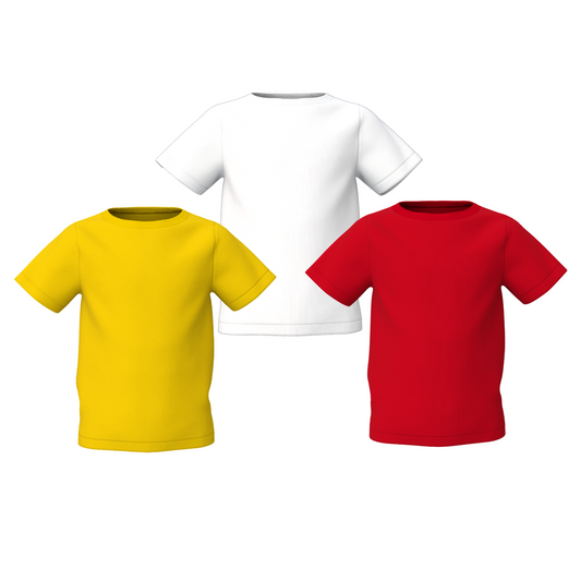 Kid's Plain Half Sleeves T-Shirts Pack of 3