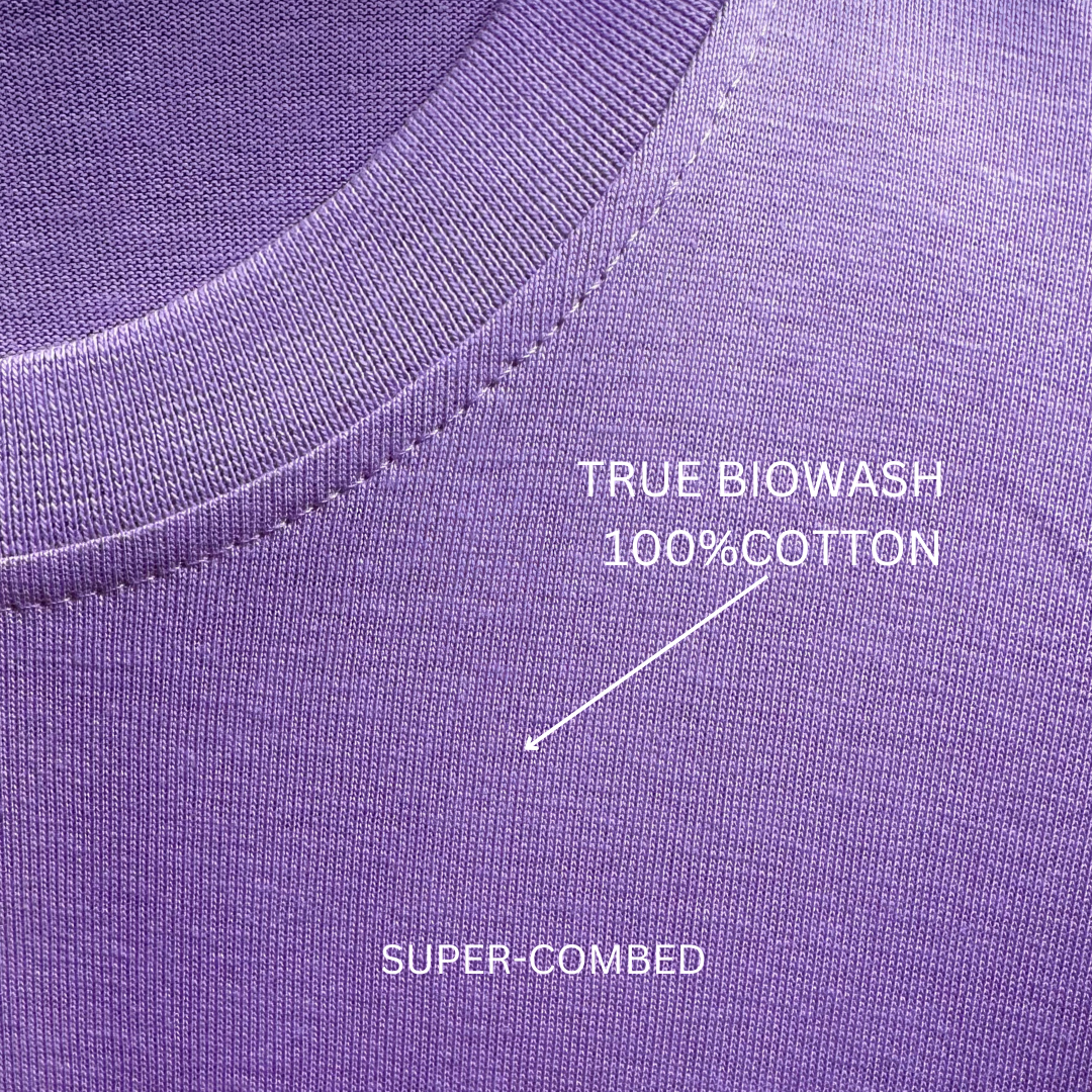 The love language half sleeve lavender round neck t-shirt for women by hello