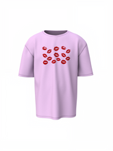 Lipstick Kisses Couple Oversized T-Shirts