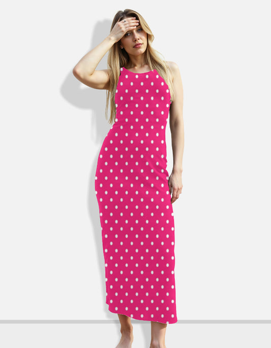 Cherry Pop Polka Bodycon Dress for Women
