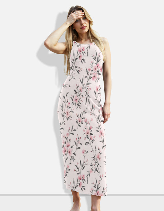 Blush Petal Noir Bodycon Dress for Women