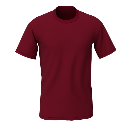 Bulk Unisex Maroon Round Neck T-shirt