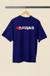 Rawas Navy Blue Oversized Unisex T-Shirt | Desi Graphic