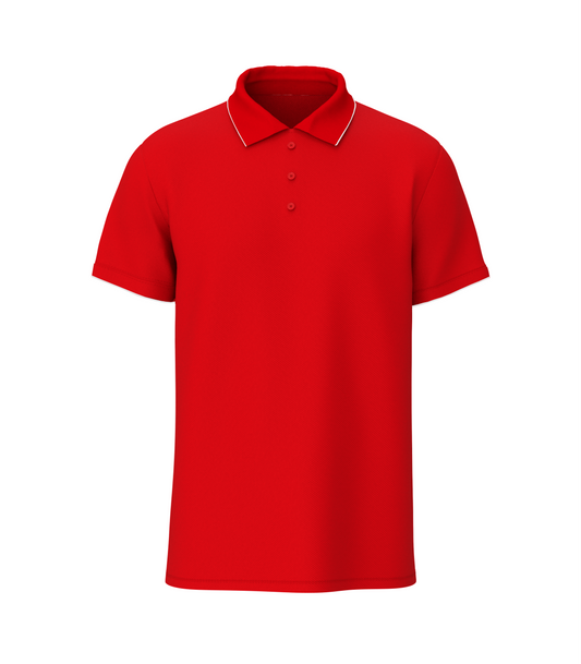 Solid Unisex Premium Red Polo T-Shirt