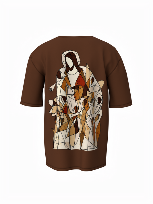 Jesus Christ Brown Unisex Oversized Devotional T-Shirt