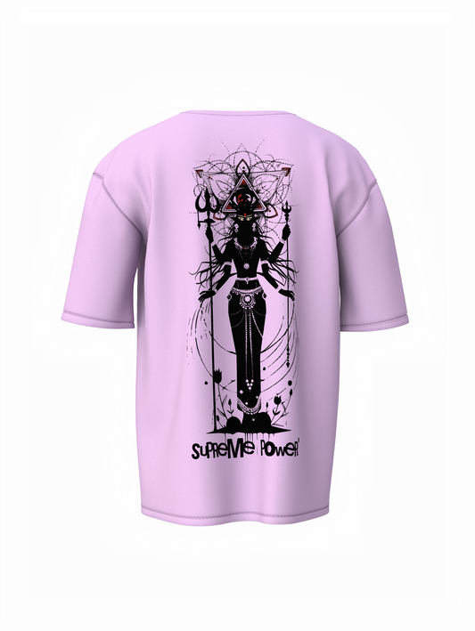 Durga Mata Spiritual Lavender Oversized Unisex T-Shirt