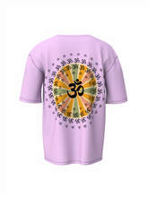 Om Graphic Spiritual Lavender Unisex Oversized T-Shirt