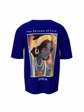 Krishna Spiritual Navy Blue Unisex Oversized T-Shirt