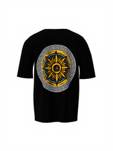 Om Chakra Spiritual Black Unisex Oversized T-Shirt