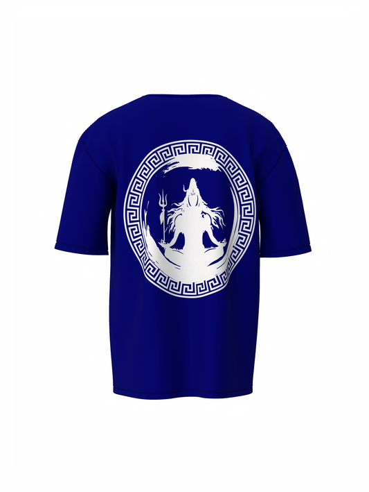 Mahakaal Spiritual Blue Unisex Oversized T-Shirt