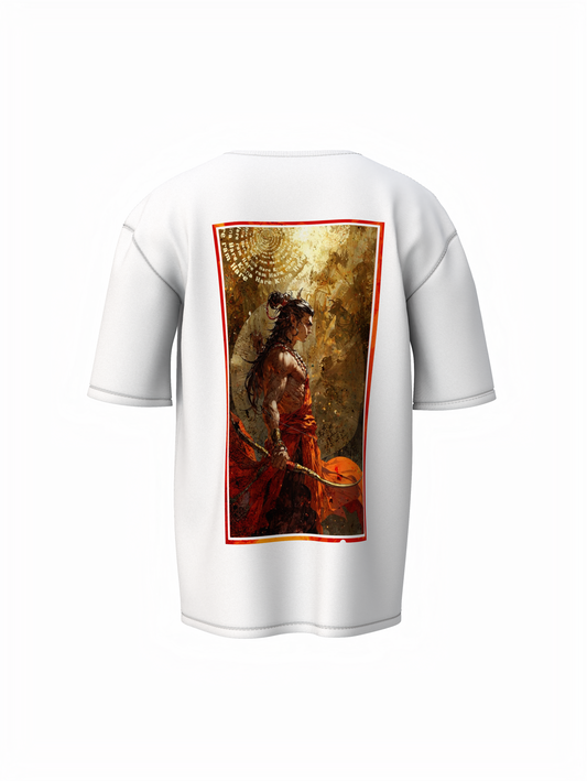 Shree Ram Spiritual White Unisex Oversized T-Shirt