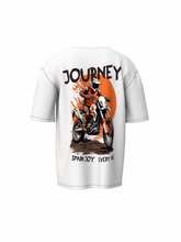Journey Graphic Unisex White Oversized T-Shirt