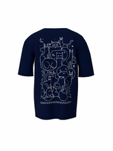 Animals Line Art Oversized T-Shirt