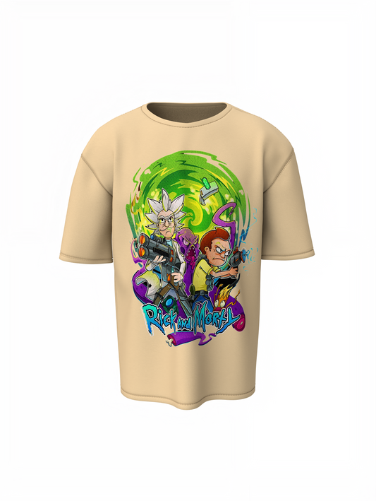 Rick And Morty Fighter Oversized T-Shirts
