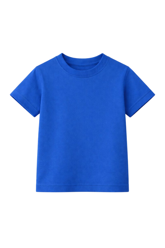 Royal Blue Bulk Kids Round Neck Half Sleeve T-Shirt