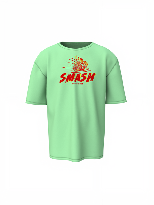 Badminton Game On Oversized T-Shirt