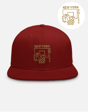 New York Knicks Embroidered Basketball Snapback Cap