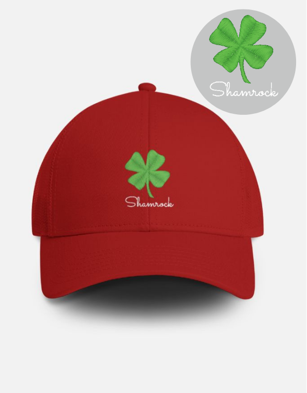Shamrock Embroidered Trucker Caps