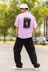 Falling Into Universe Unisex Lavender Oversized T-Shirt