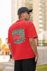 Inspired Unisex Red Oversized T-Shirt