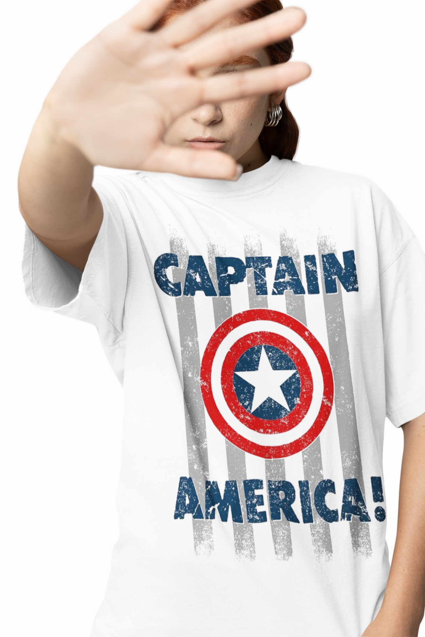 First Captain America Shield Oversized T-Shirts