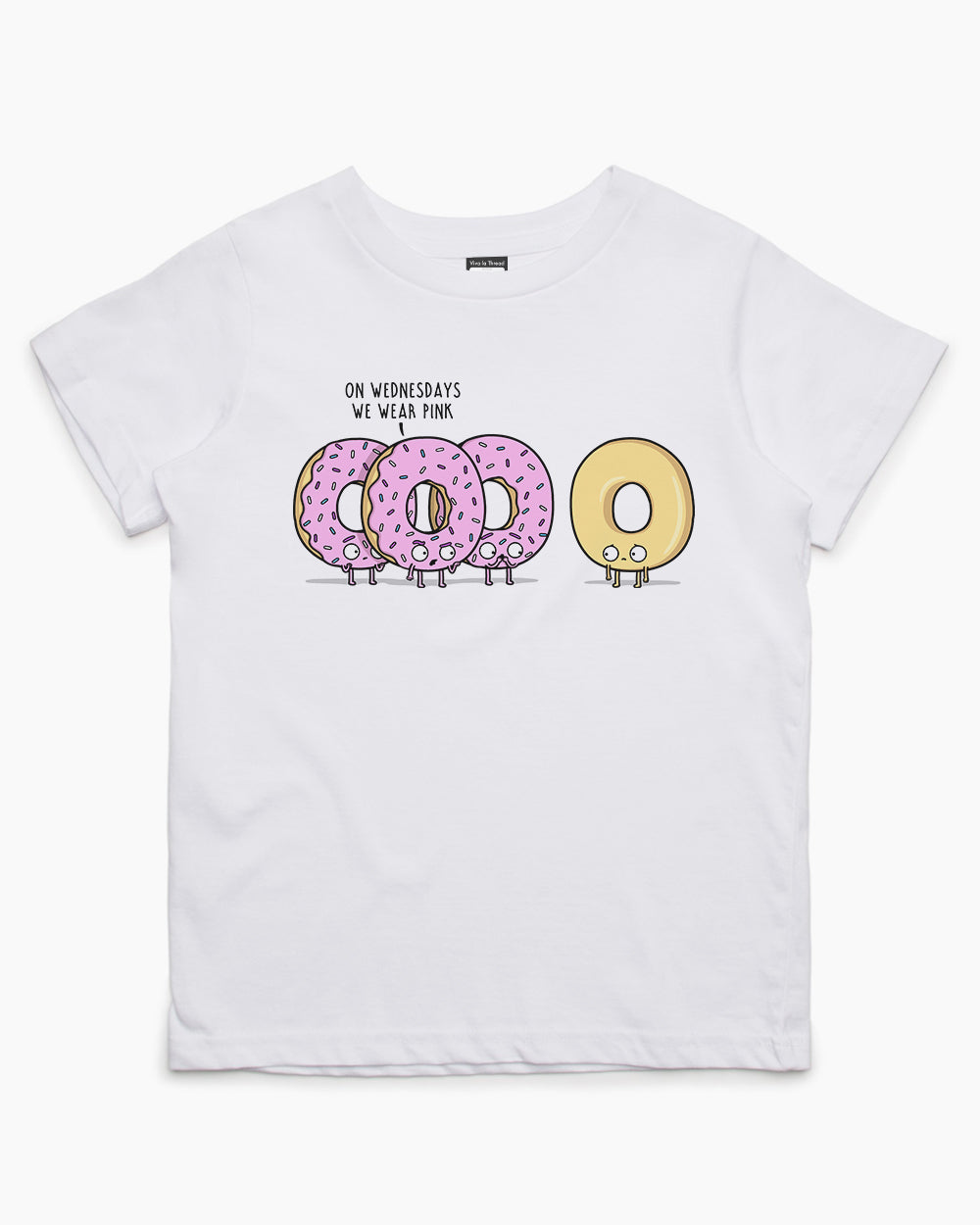 Pink Wednesday White Kids T-Shirt – Trendy Graphic Design