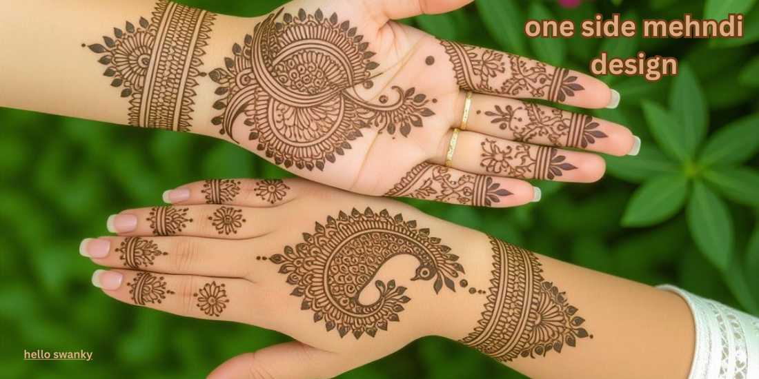 one side mehndi design