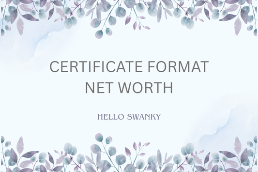 Certificate Format Net Worth