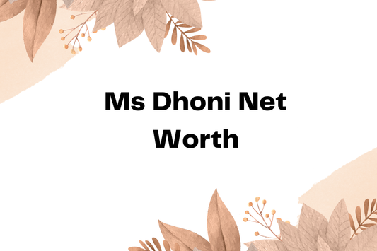 Ms Dhoni Net Worth