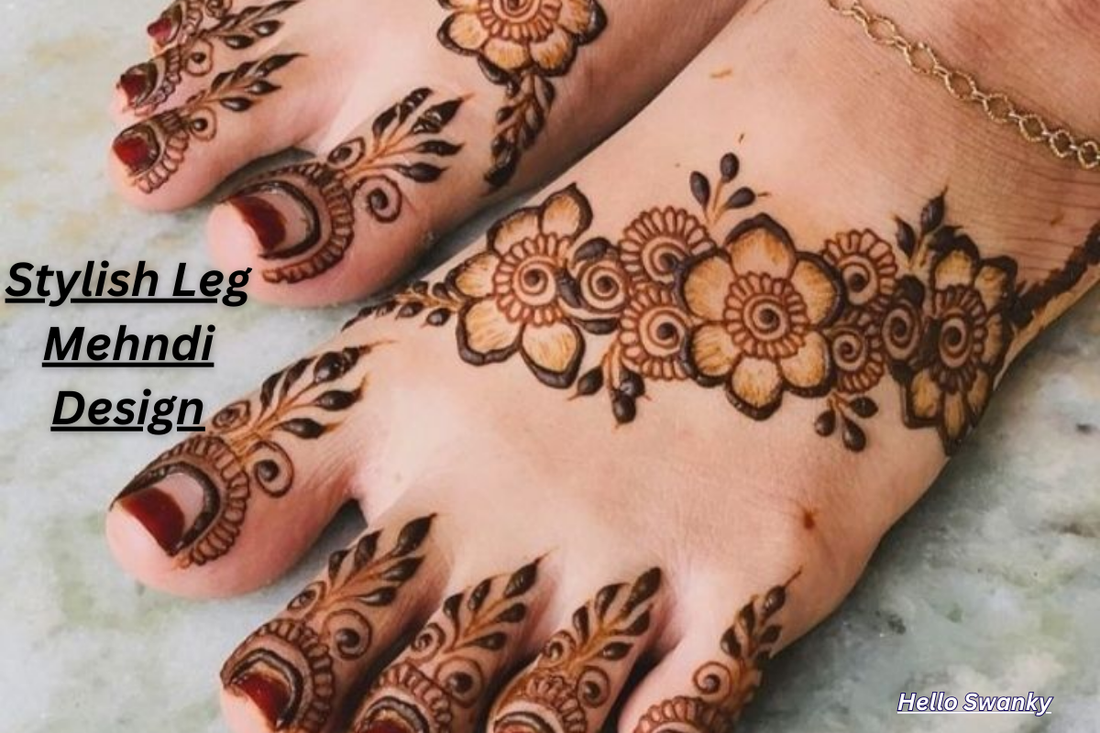 Stylish Leg Mehndi Design