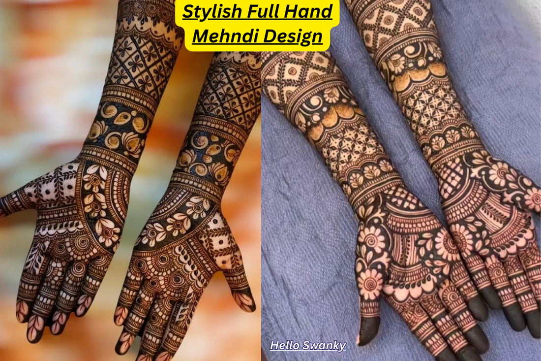 Stylish Full Hand Mehndi Design