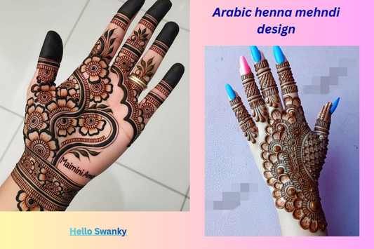 Arabic henna mehndi design