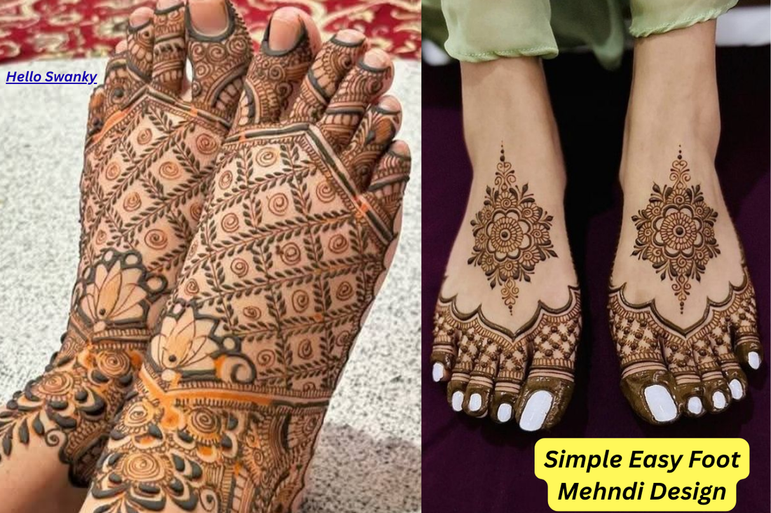 Simple Easy Foot Mehndi Design