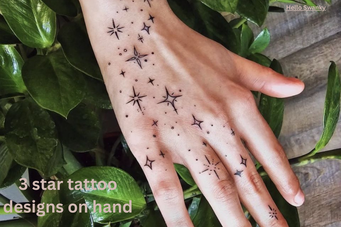 3 star tattoo designs on hand