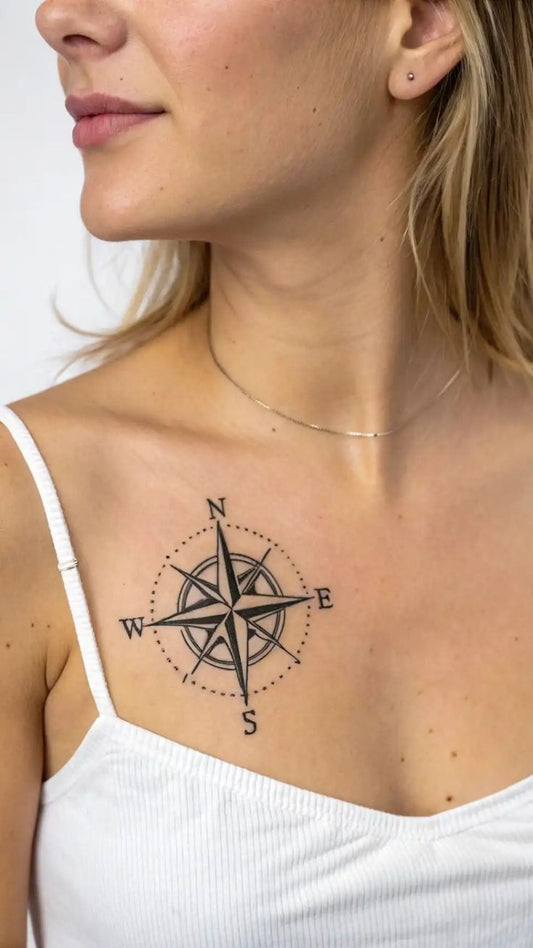 compass tattoo design