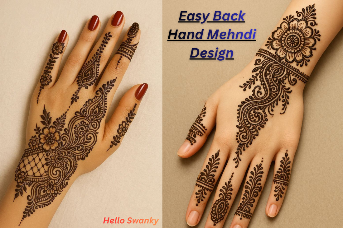 Easy Back Hand Mehndi Design
