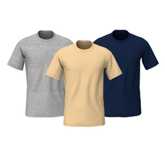Plain Round Neck T-Shirts Combo of 3
